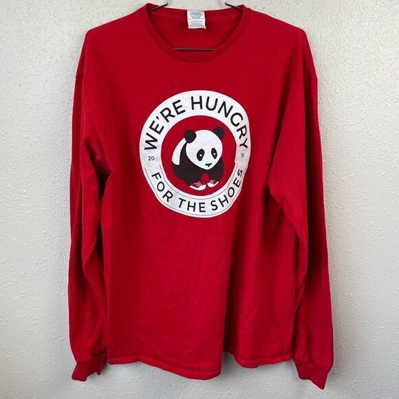Panda We’re Hungry for the Shoes Long Sleeve T-Shirt EUC - Picture 1 of 5